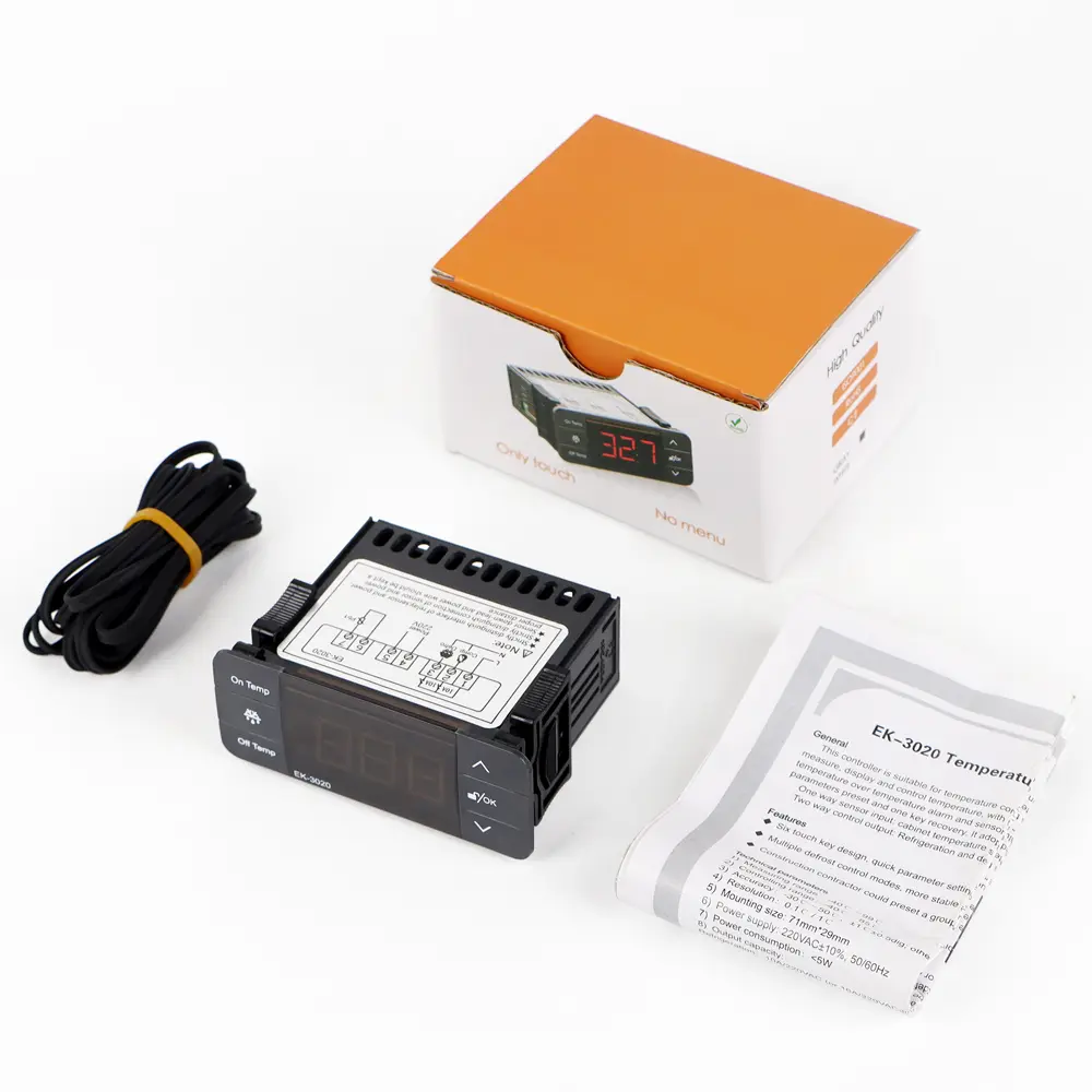 Digital Temperature Controller EK-3010/EK-3020/EK-3030 220V Thermostat Heating Refrigeration Defrosting Alarm NTC sensor