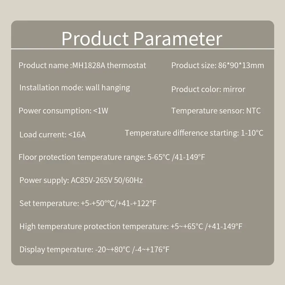 Smart Thermostat LCD Touch 16A Temperature Controller Electric Floor Heating Electric Underfloor Heating Control Temp Regulator