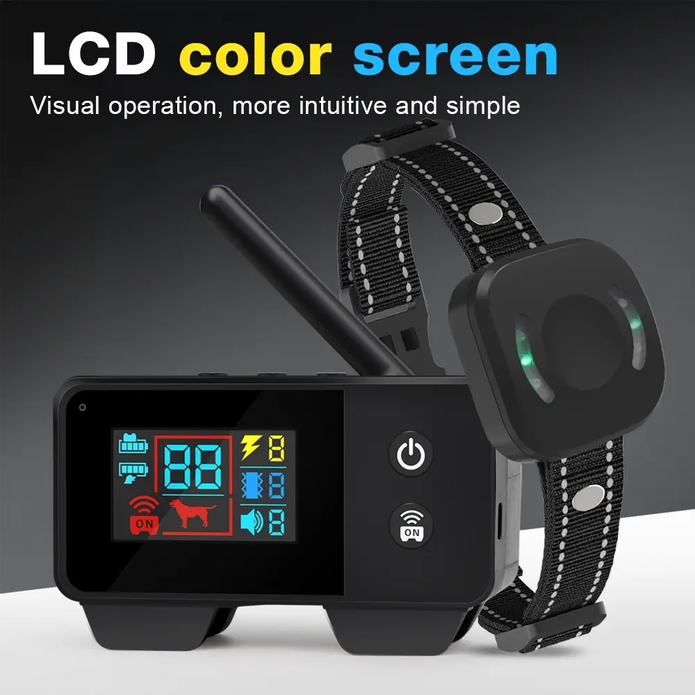 480m Waterproof Electronic Pet Fence System Containment Sound Shock Collar Dog Training Collar Wireless Dog Fence