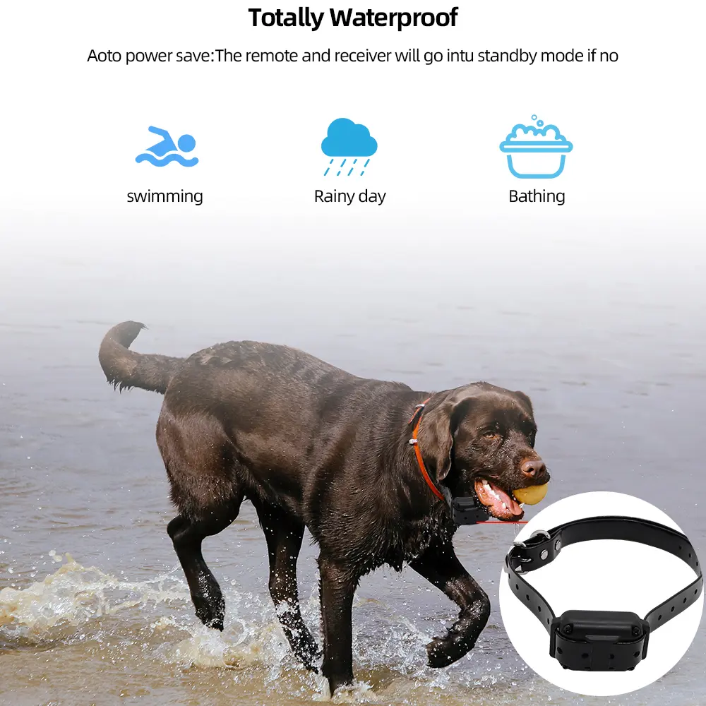 1000m Electric Dog Training Collar Remote Control Anti-bark Collar Waterproof Pet Behavior Trainer With Vibration Shock Beep