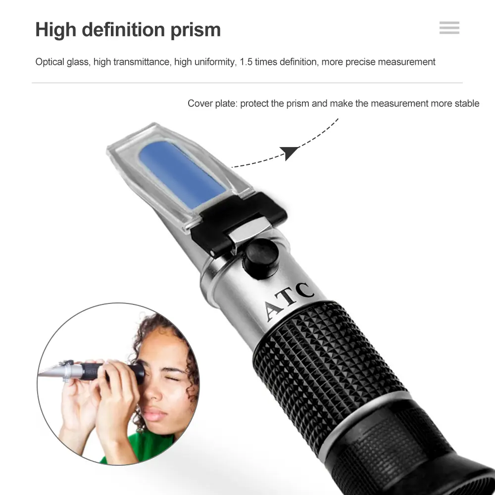4 in 1 Car Antifreeze Refractometer Engine Battery Fluid Glycol Adblue Refractometer Glass Freezing Point Water Coolant Tester