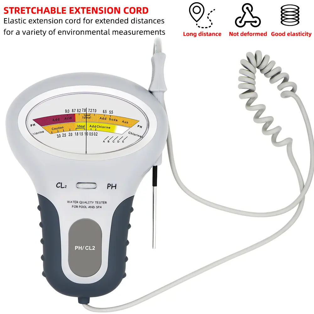 2 in 1 Chlorine Meter PH Chlorine Tester PC-101 Level Portable Digital PH Meter Water Quality Pool Spa Analytical Instruments