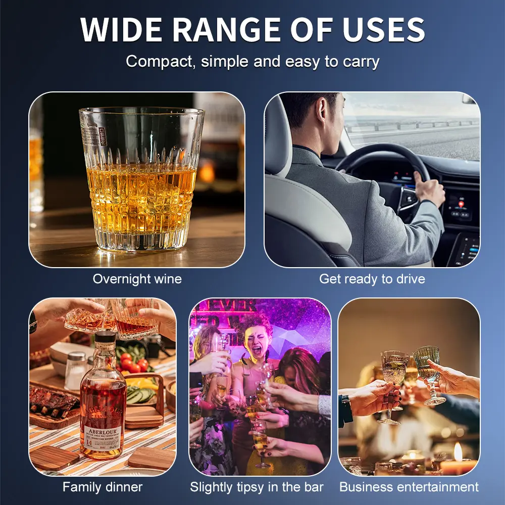 Digital Alcohol Tester LCD Alcohol Detector Breathalyzer Highly Sensitive Sensor Drunk Driving Tester With Voice Broadcast