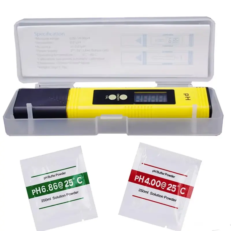 PH Meter Aquarium Pocket Pen Digital 0.01 PH Measuring Water Quality Purity Automatic Calibration for Laboratory Aquarium Pool