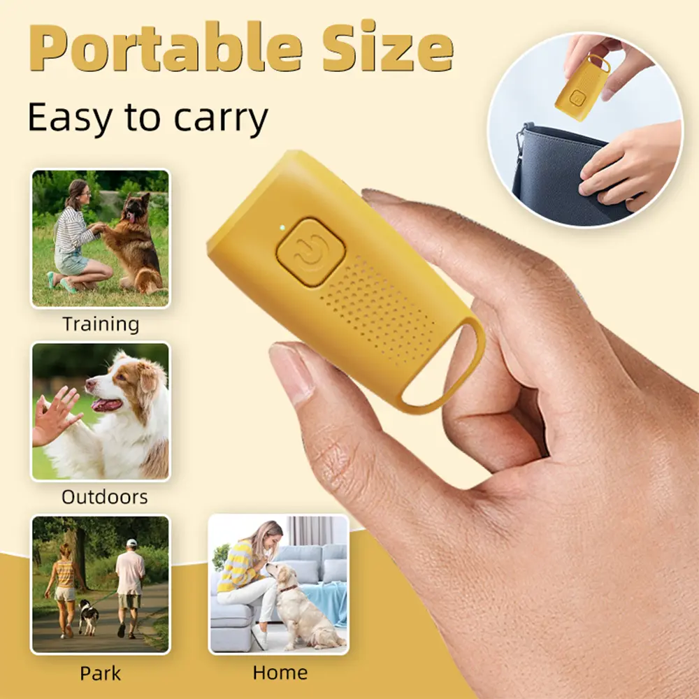 MINI Ultrasonic Dog Trainer Dog Repeller with LED Flashlight Effective for Dogs Anti-Barking Training Device Dog Repeller