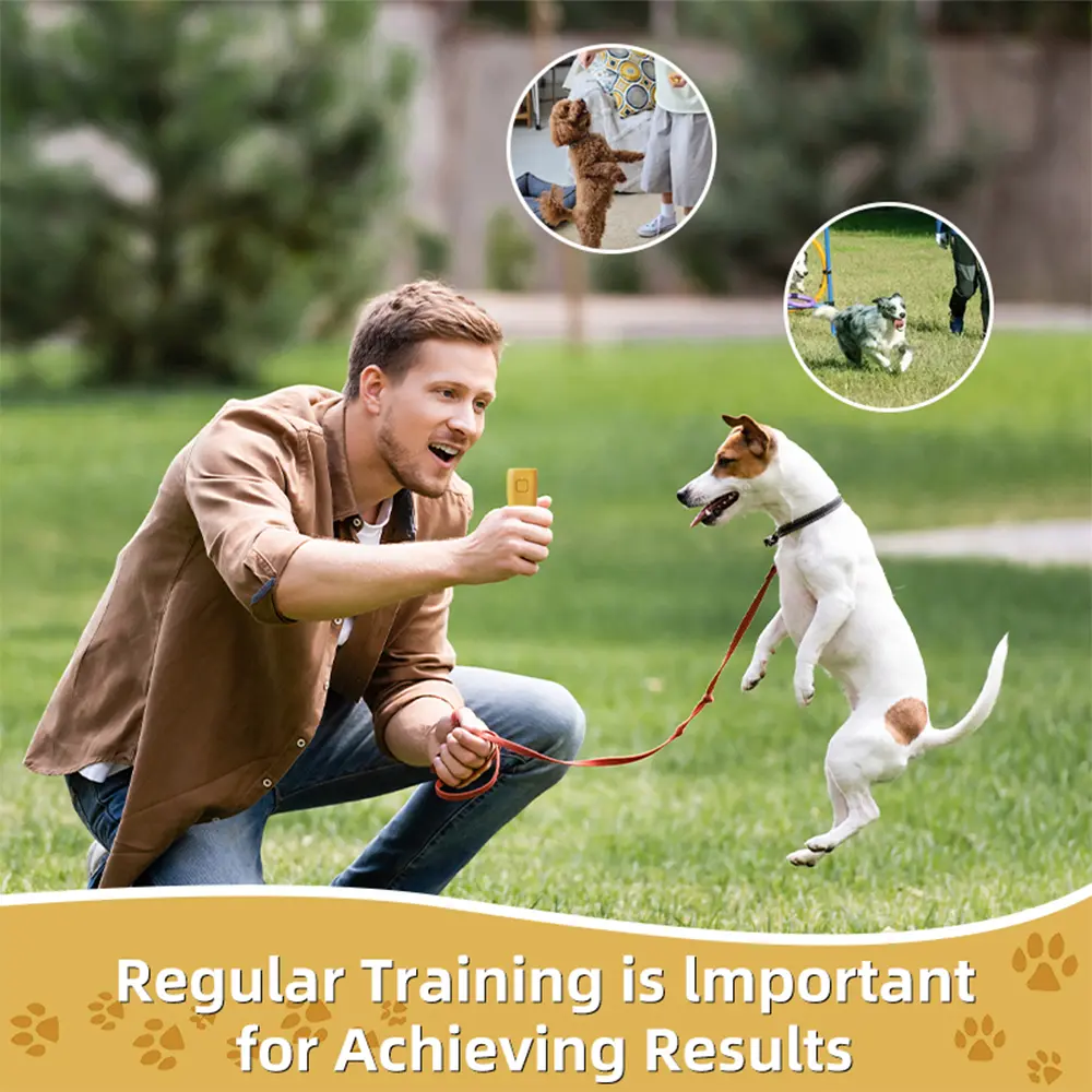 MINI Ultrasonic Dog Trainer Dog Repeller with LED Flashlight Effective for Dogs Anti-Barking Training Device Dog Repeller
