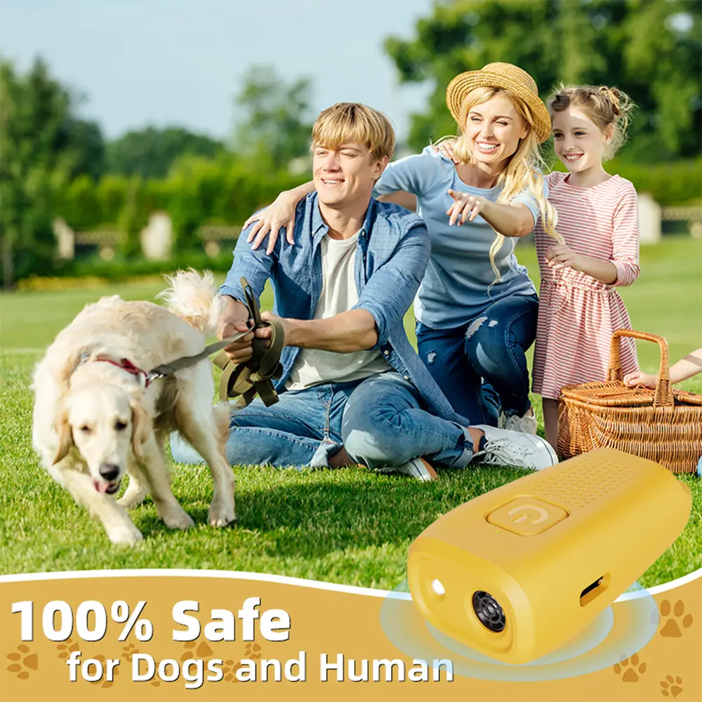 MINI Ultrasonic Dog Trainer Dog Repeller with LED Flashlight Effective for Dogs Anti-Barking Training Device Dog Repeller