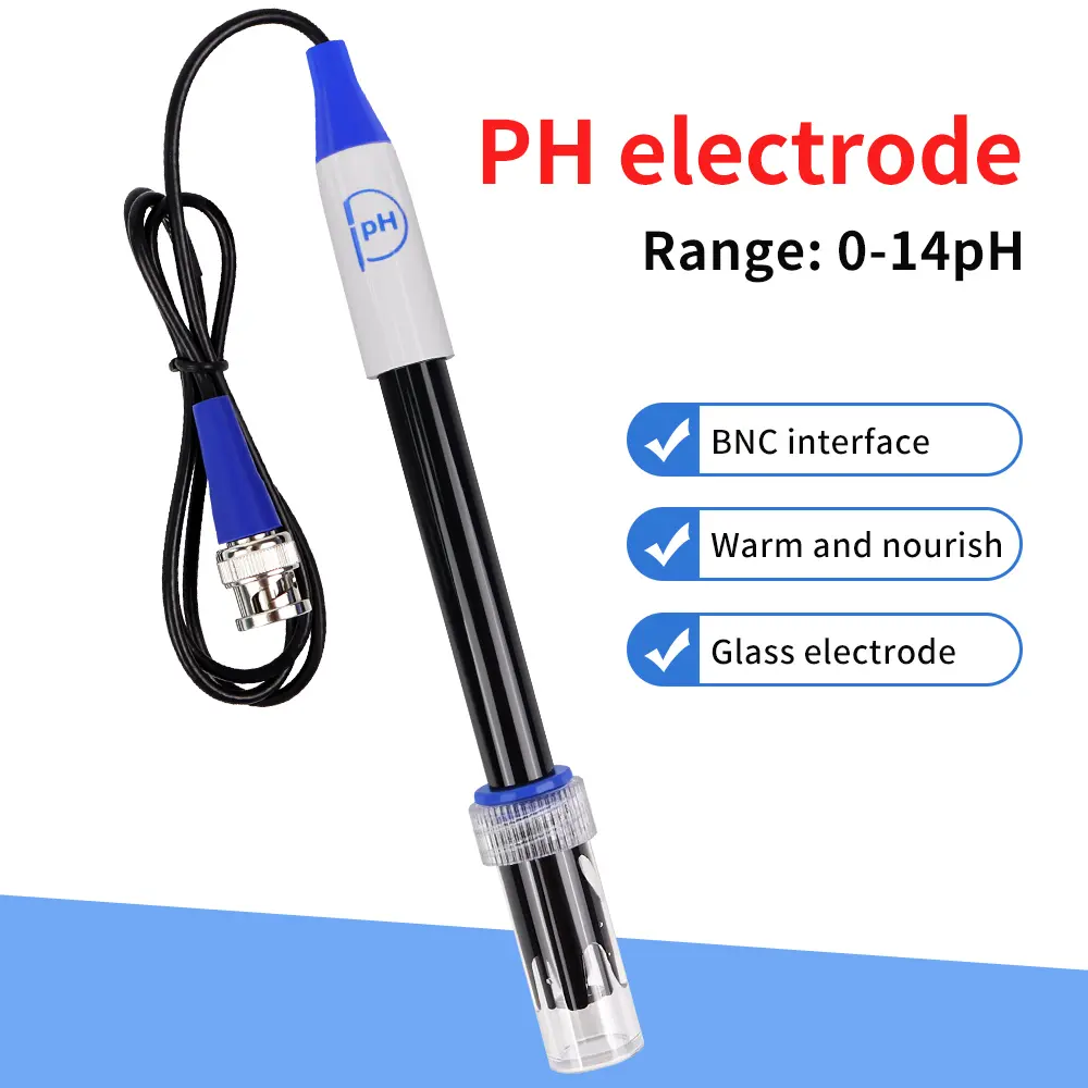 PH ORP Electrode Probe BNC Connector ORP Replacement Sensor PH Probe for Laboratory Aquarium Hydroponic Water Analyzerv