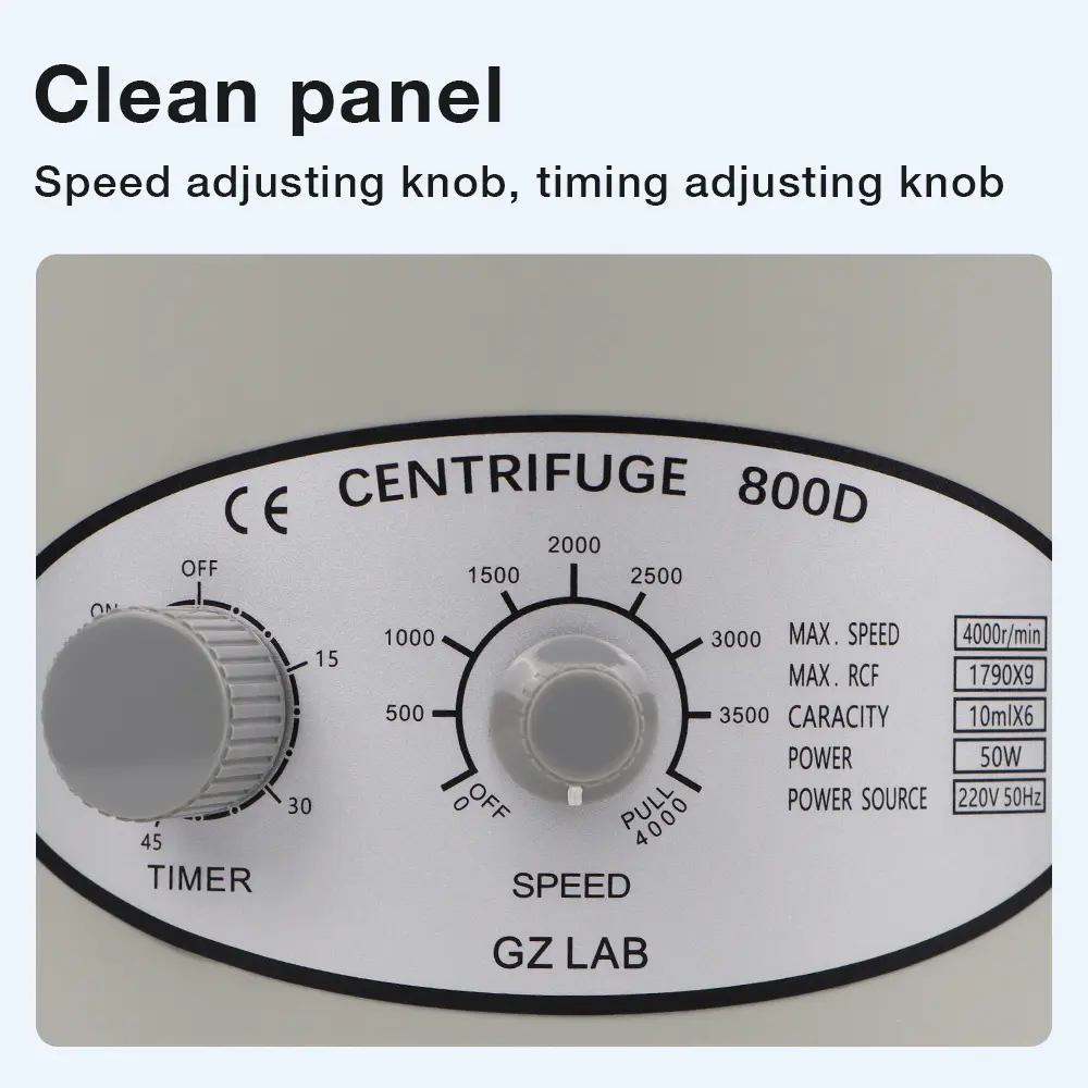 Laboratory Electric Centrifuge 4000rpm 1790xg 6*10ml Plasma Serum PRP PRF Separate Machine AC 220V Timer Low Speed Centrifuge