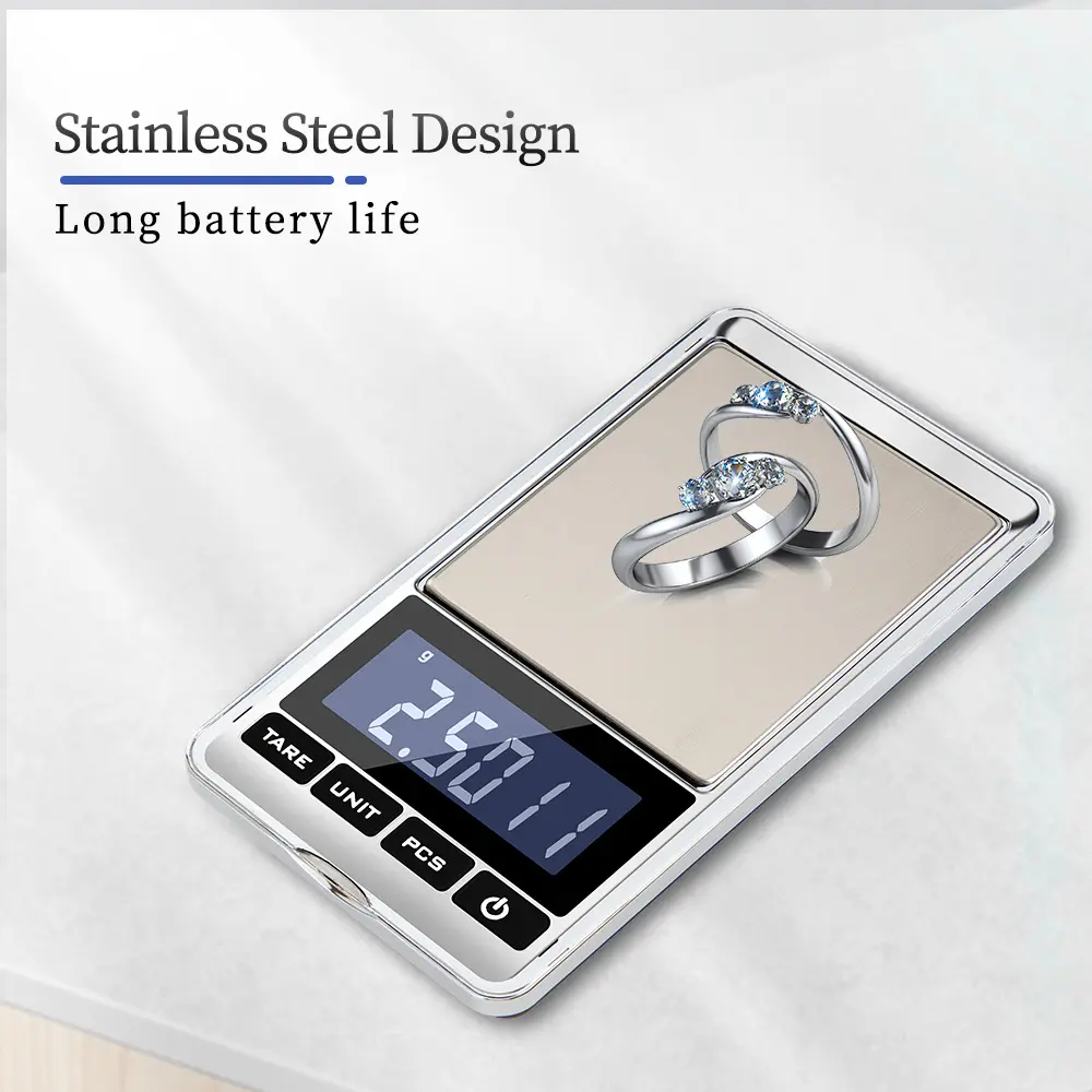 500g/0.01g Portable Mini Jewelry Scale Kitchen Pocket Scale High-precision LED Electronic Scale Herbal Weighing Scale