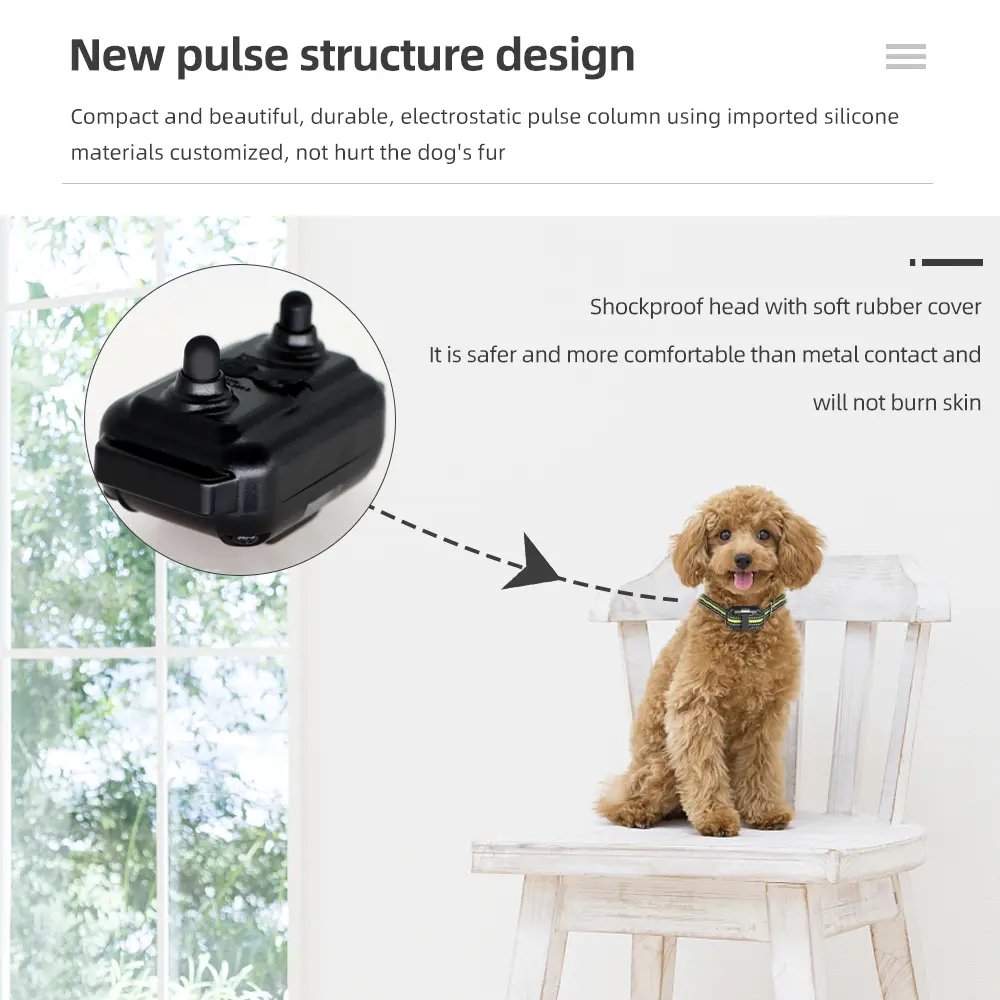800m Electric Dog Training Collar Waterproof Rechargeable Remote Control Anti Barking Collar with LCD Display Vibration Sound