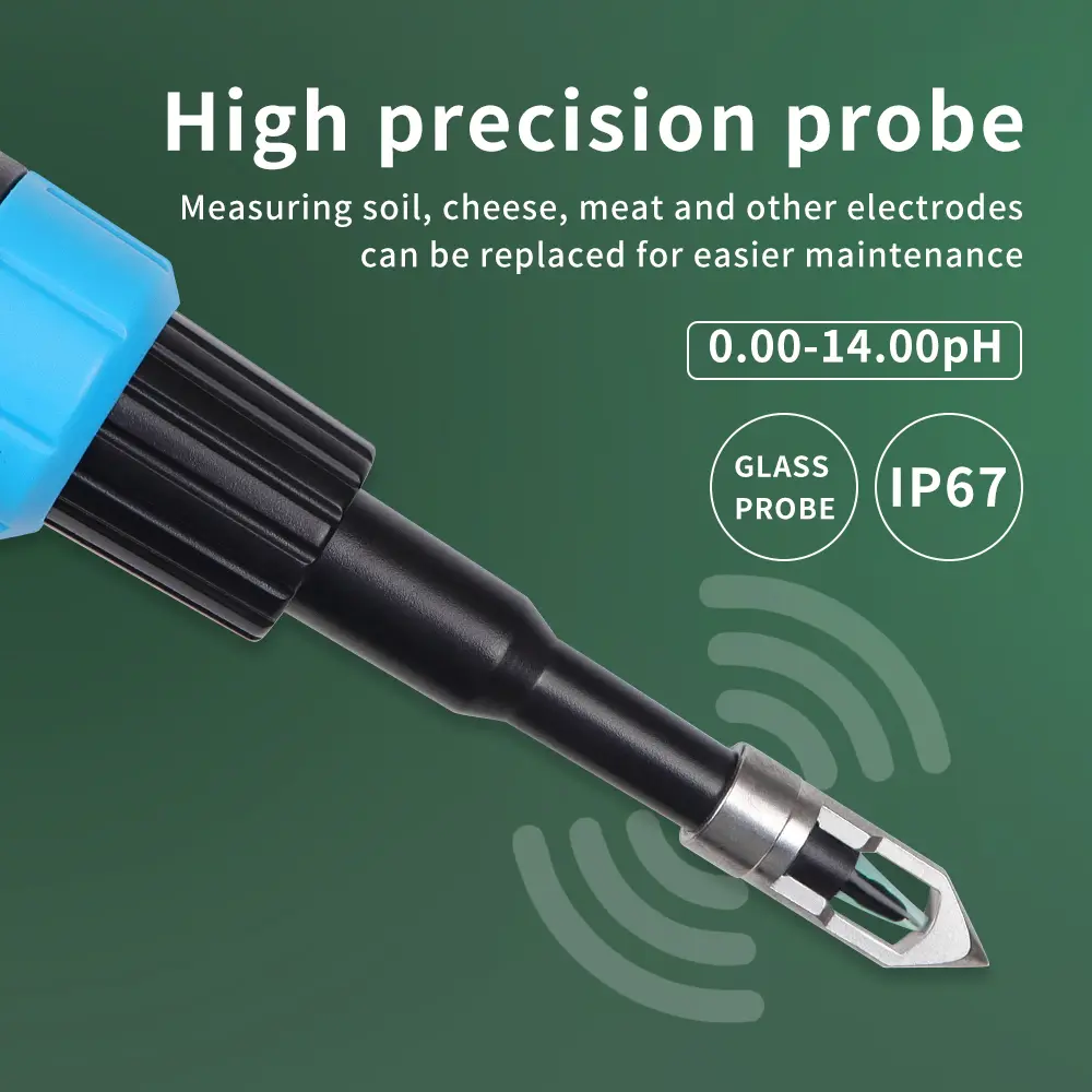 Food PH Meter 0.00~14.00 PH Temp Detector High Accuracy Digital Alkalinity Acidity Tester Pen for Meat Canning Cheese Dough