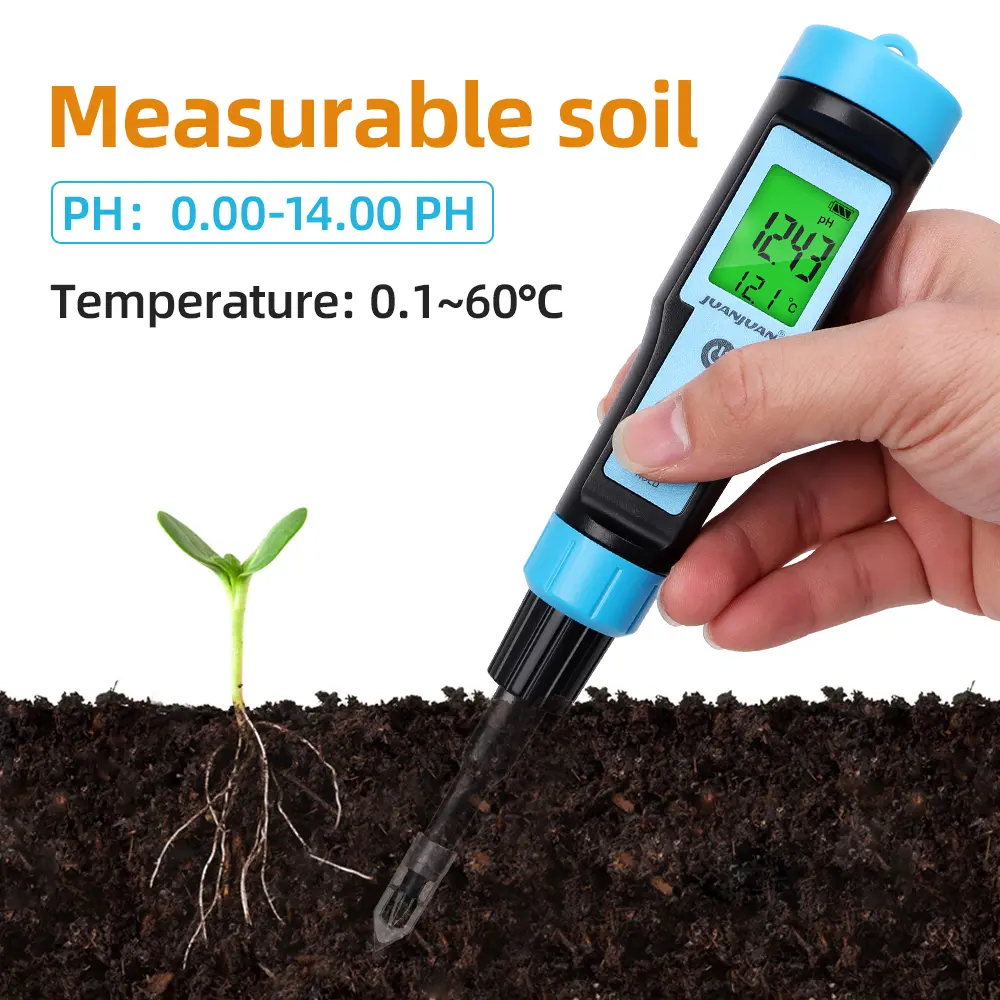 Food PH Meter 0.00~14.00 PH Temp Detector High Accuracy Digital Alkalinity Acidity Tester Pen for Meat Canning Cheese Dough