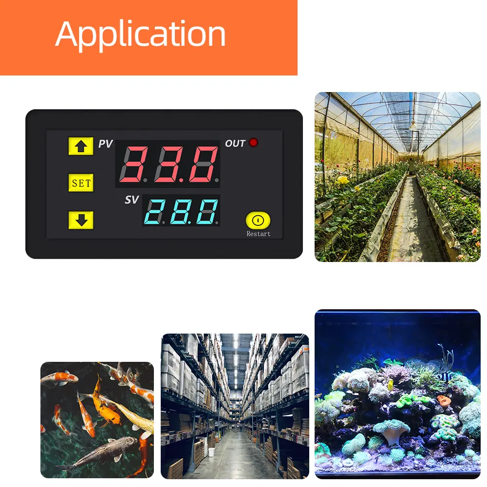 W3230 Digital Temperature Controller -55~120°C Thermostat Regulator Heating Cooling Control Switch Relay 12V 24V 110-220V