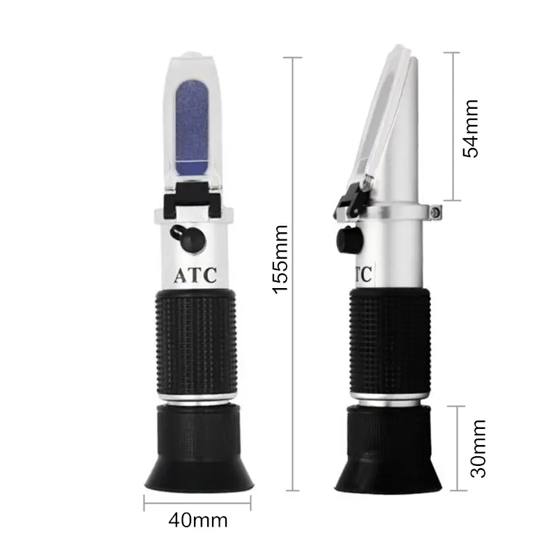 Handheld Glycol Refractometer Antifreeze Car 1-1.4 Battery Acid Engine Coolant Tester Tool Fluid Refractometer Tester ATC
