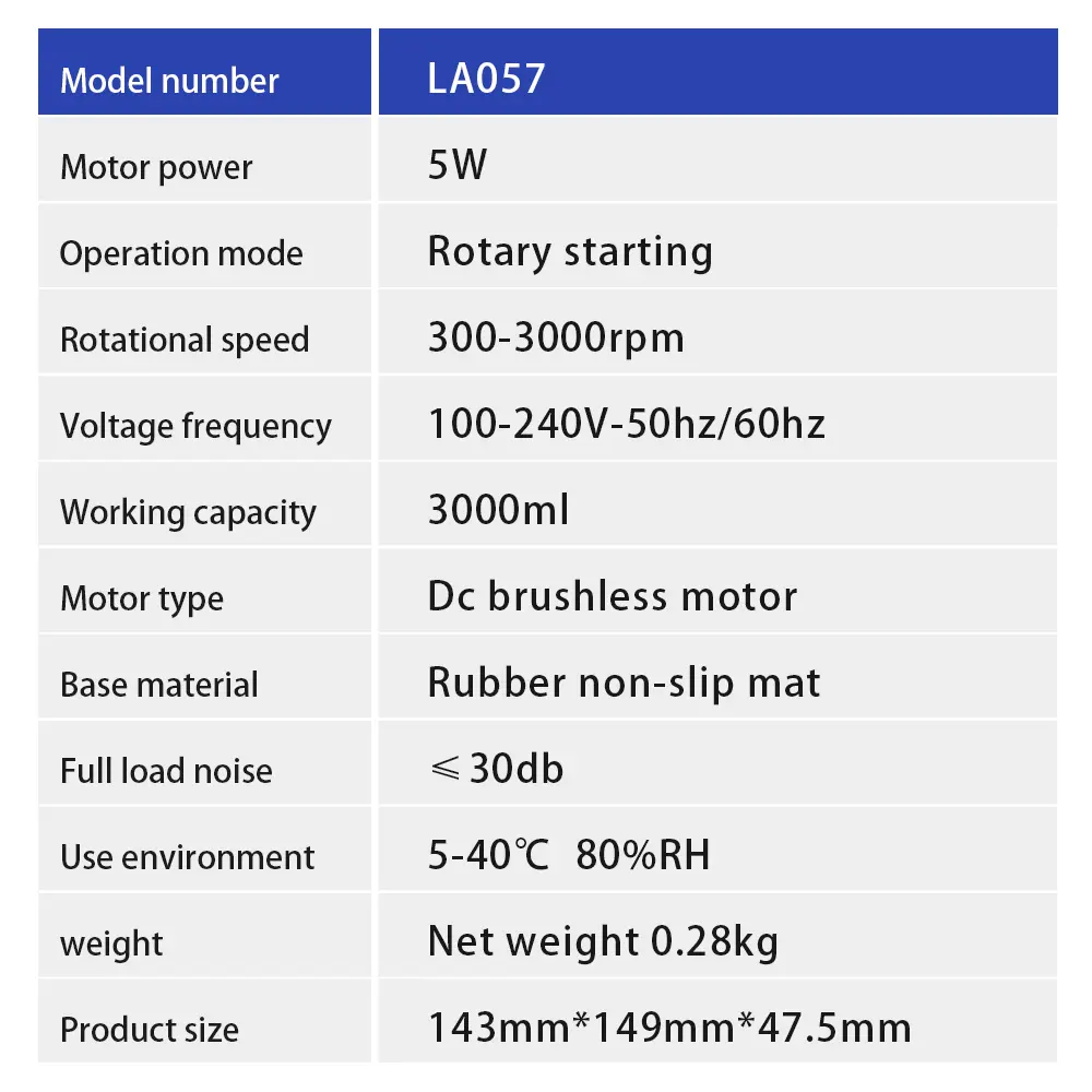 3L Mini Magnetic Stirrer with Stir Bar Liquid Mixer 3000RPM Brushless DC Motor Magnetic Mixer Laboratory Supplies