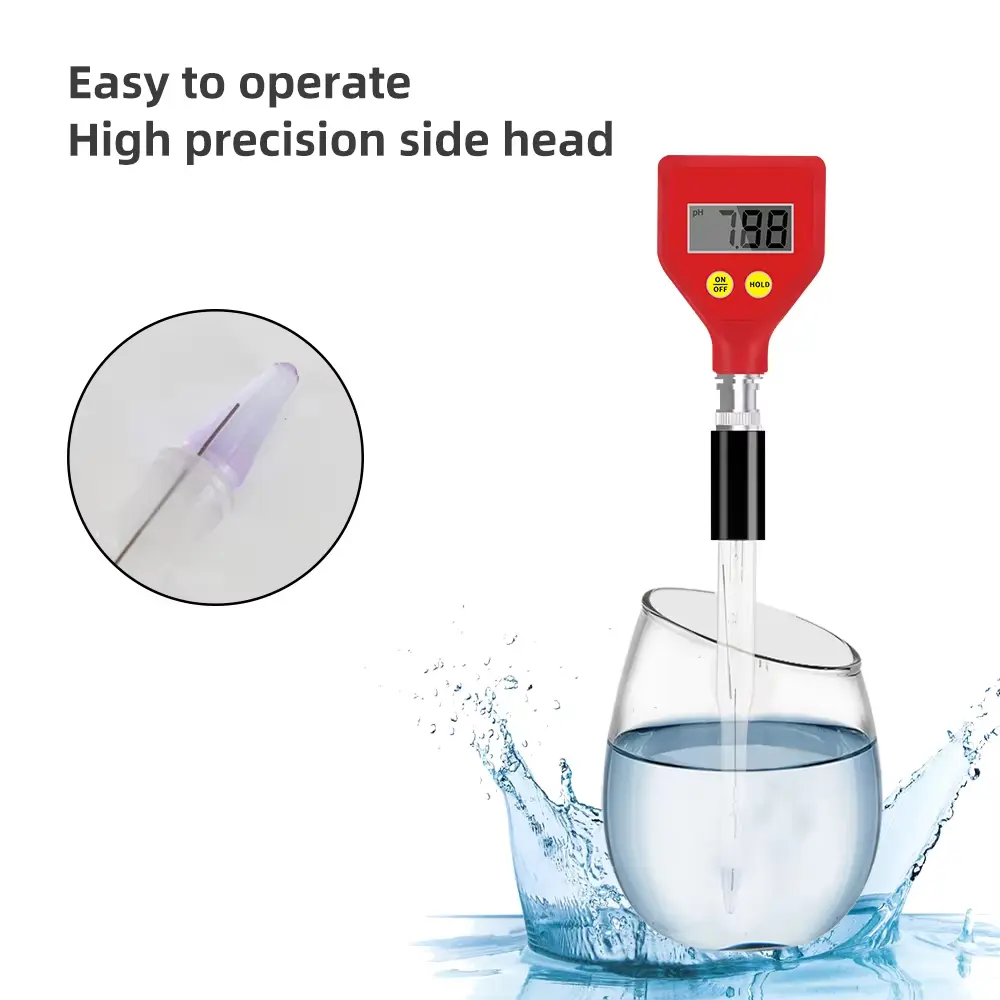 Digital Food Ph Meter Soil Ph Tester with Sharp Glass Electrode Water Quality Analysis Tool for Water Milk Cheese Aquarium