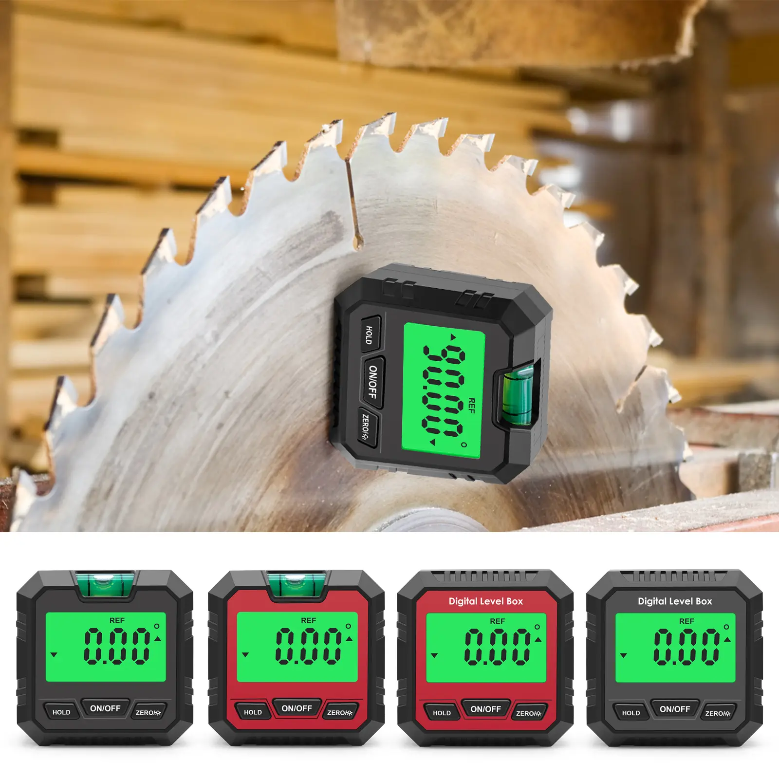 Mini Digital Level Box Angle Gauge Magnetic Protractor Inclinometer 360 Degree Woodworking Precision Backlight Measure Tool