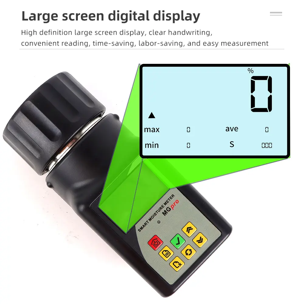 GM-pro Smart Moisture Meter For 25 Kinds Grains Humidity Tester Corn Wheat Bean Peanut Seed Coffee Moisture Meter LCD Display