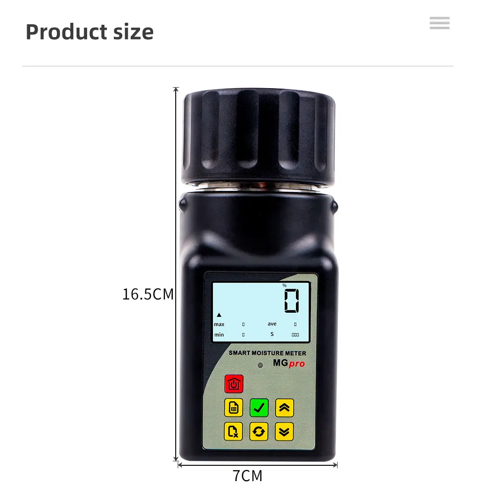 GM-pro Smart Moisture Meter For 25 Kinds Grains Humidity Tester Corn Wheat Bean Peanut Seed Coffee Moisture Meter LCD Display