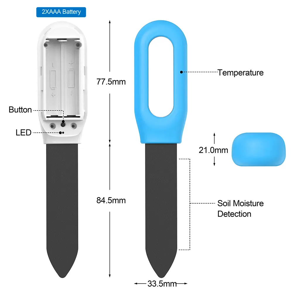 Tuya Smart Zigbee Soil Tester Temperature and Humidity Meter APP Soil Moisture Monitor Garden Automation Irrigation Detector