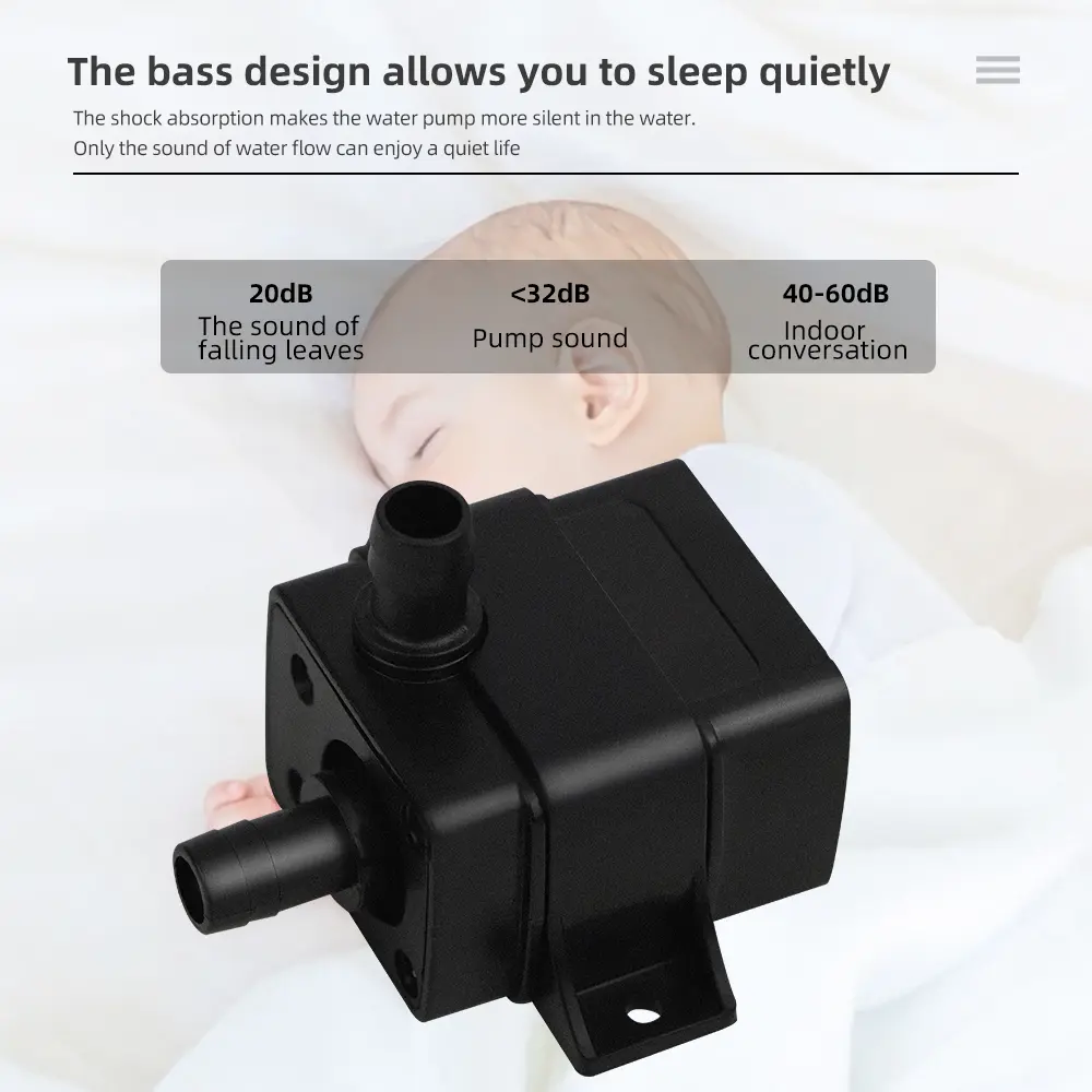 Water Pumps For Pond Garden Camping Supplies USB 5V 4.8W Ultra-quiet Mini Brushless Waterproof Submersible Fountain Aquarium