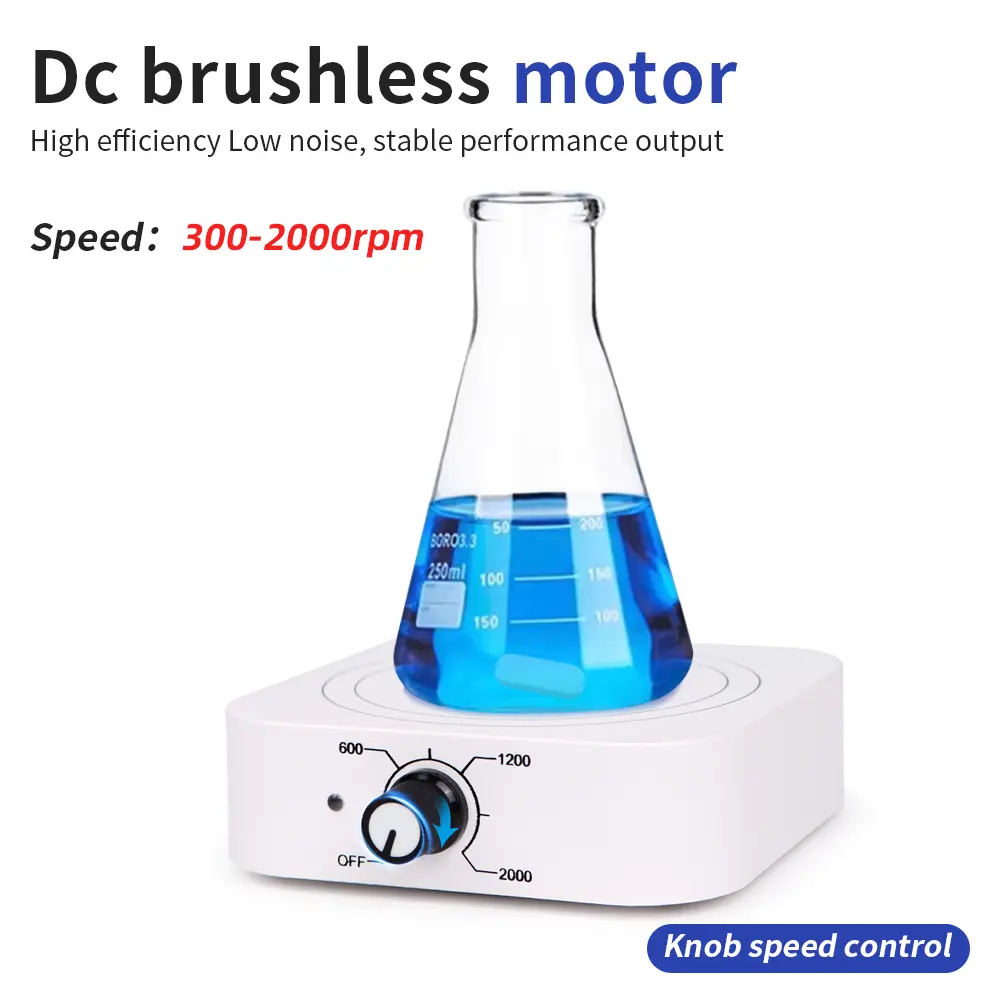 W601 Mini Magnetic Stirrer Perfumes Mixer Laboratory Supplies 1000ml Agitators Stirrers Machine Small Stirring 300-2000RPM