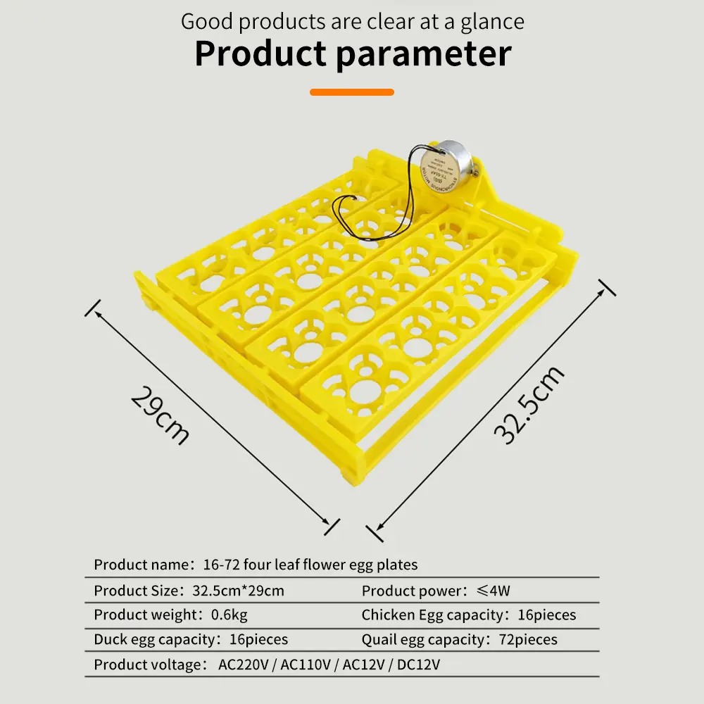 Automatic Egg Incubator Bird Eggs Poultry Duck Chicken Eggs Hatching Machine Plastic Trays with Auto Turn Motor 220V