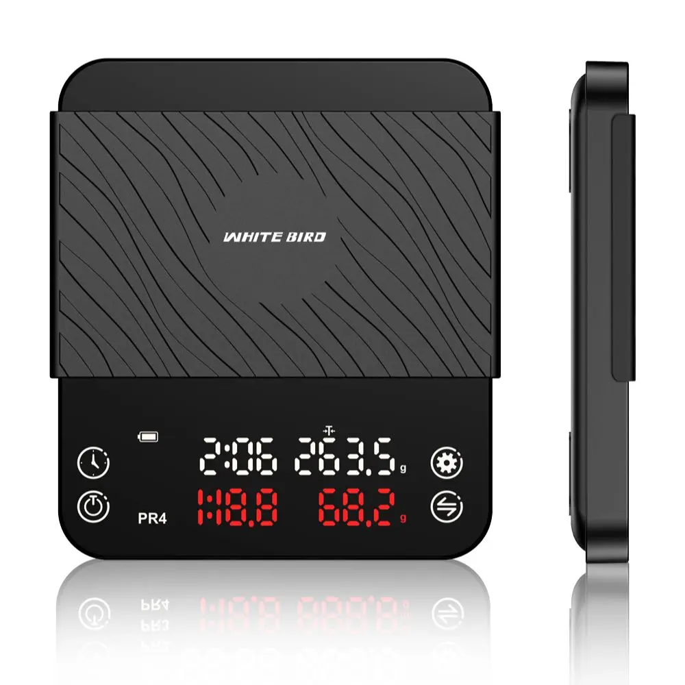 2kg 0.1g Smart Drip Coffee Scale With Timer Mini Electronic Scale Dual Digital Display Coffee Scales Kitchen Weighting Scales