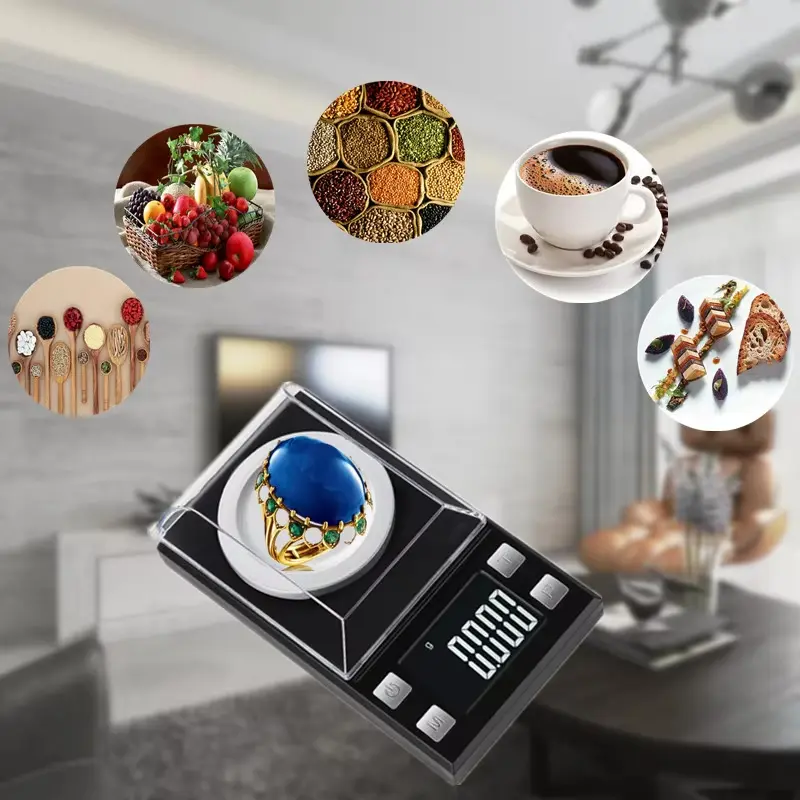 0.001g High Precision Jewelry Scale 20g 50g 100g Digital Pocket Scales Balance Diamond Gem Carat Gold Scale Electronic Weighs