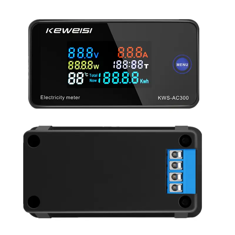 KWS-AC300 Voltmeter Ammeter KWS Power Energy Meter AC 50-300V LED AC Wattmeter Electricity Meter with Reset Function 0-100A