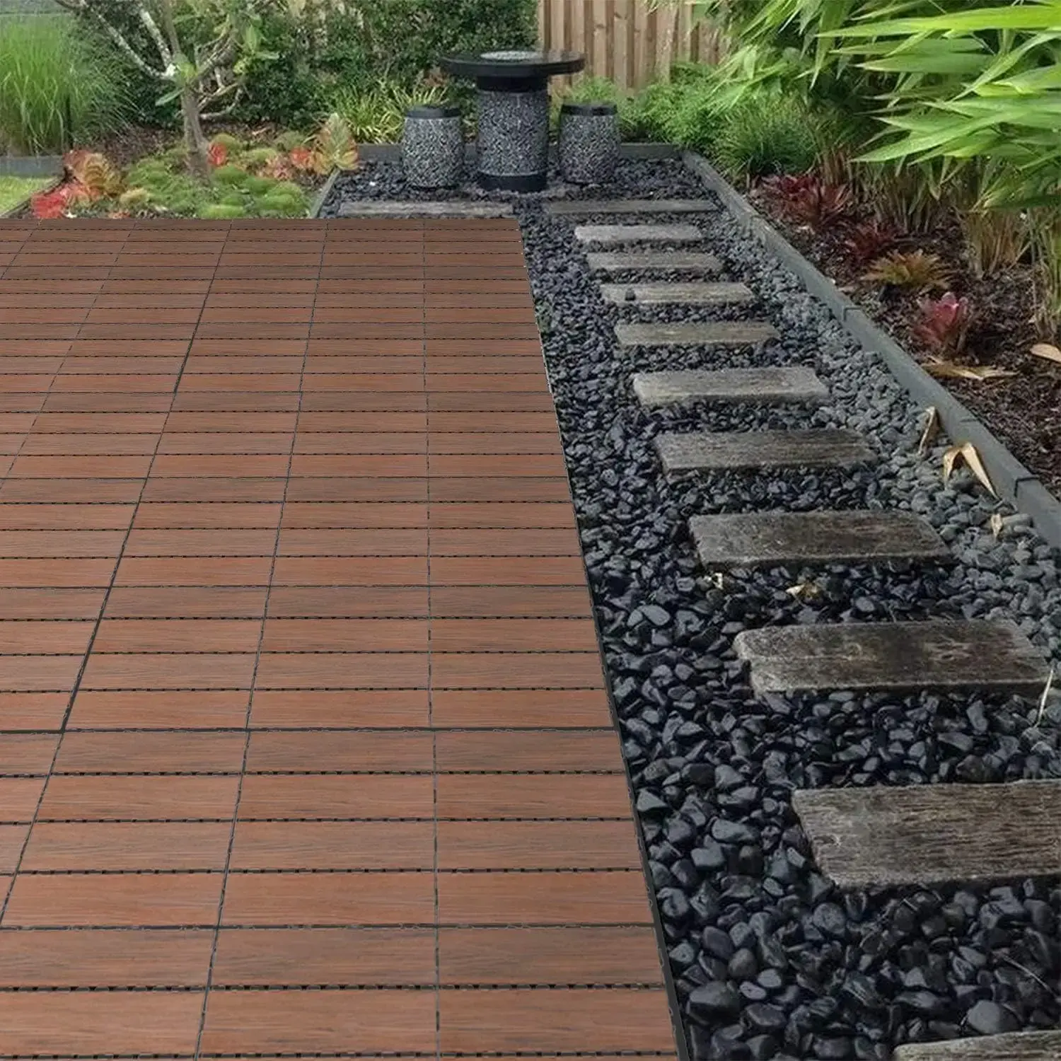 1Pcs Decoration Of Household Splicing Solid Wood Flooring, Terrace, Courtyard, Outdoor Ground, Balcony Renovation