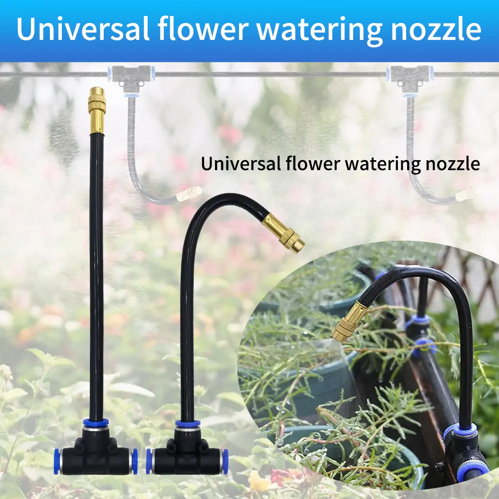 5-20M Universal Automatic Irrigation Sprinkler Kit Rotating Copper Nozzle Garden Balcony Atomization Sprinkler Watering Kits
