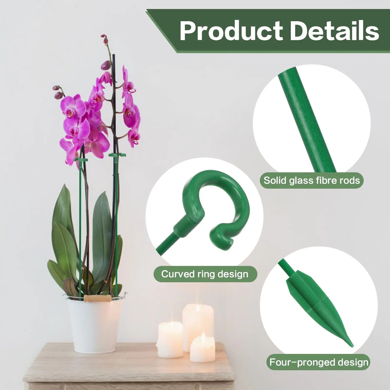 2/5/10pcs Plastic Plant Supports Flower stand Reusable Protection FixingTool Gardening supplies For Vegetable Holder Bracket