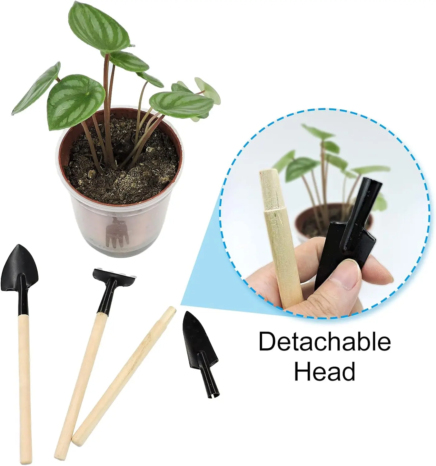 Gardening Tools Three-Piece Set Mini Garden Tools Multi-Function Shovel Harrow Shovel Household Plant Pine Soil Shovel