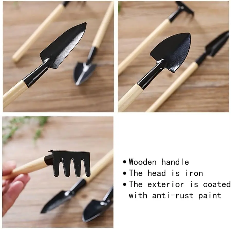 Gardening Tools Three-Piece Set Mini Garden Tools Multi-Function Shovel Harrow Shovel Household Plant Pine Soil Shovel