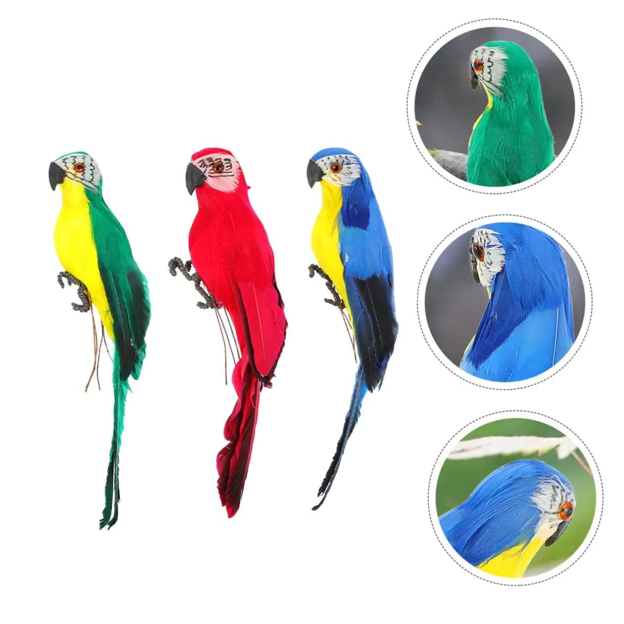 25/35cm Creative Handmade Simulation Parrot Animal Bird Garden Props Decoration Miniature Feather Lawn Doll Ornaments