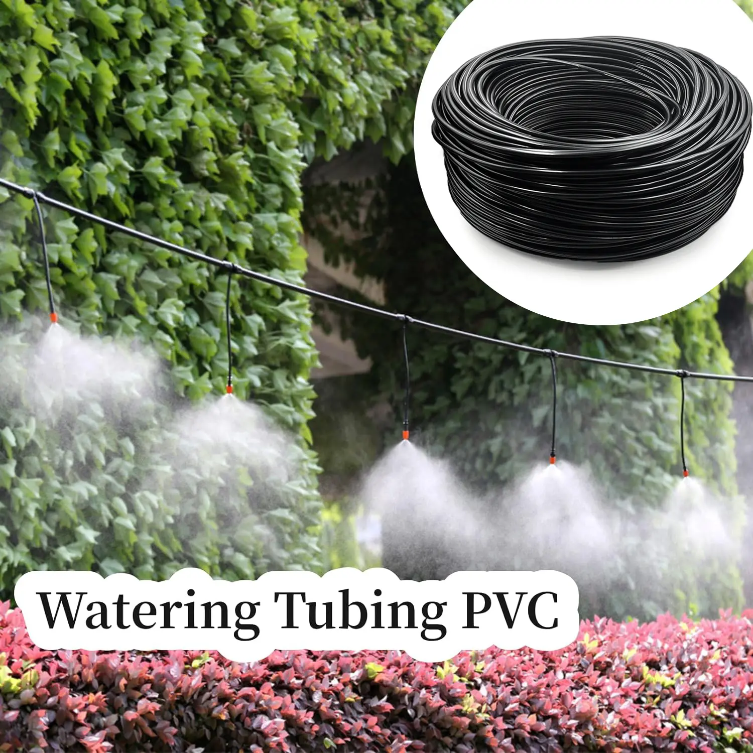 DIY Arbitrary Length 10M/20M/30M... Garden Hose 4/7mm Watering Irrigation System Supplies PVC Micro Drip Pipe Adjustable