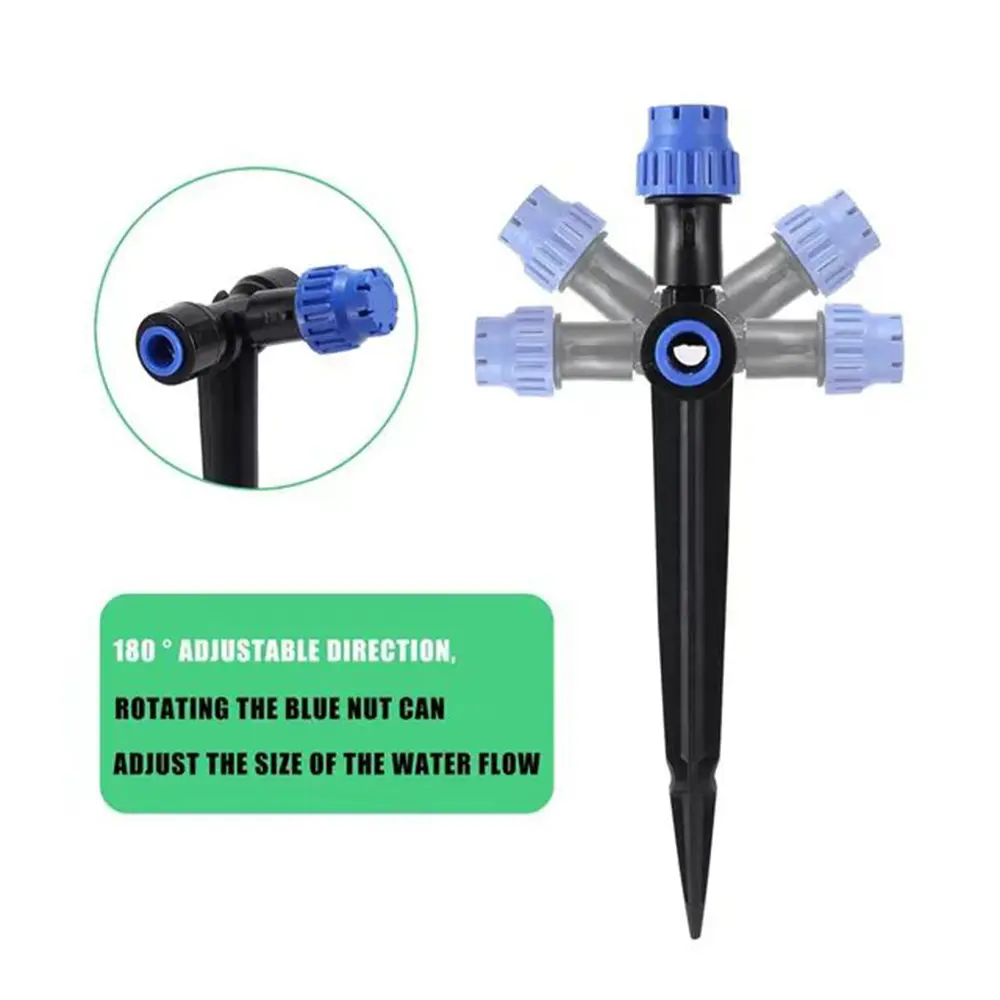 18M/59ft Greenhouse Mist Drip Irrigation Kit with 1/4" Blank Tubing Garden Plant Watering System Quick Connector Vegetable Water