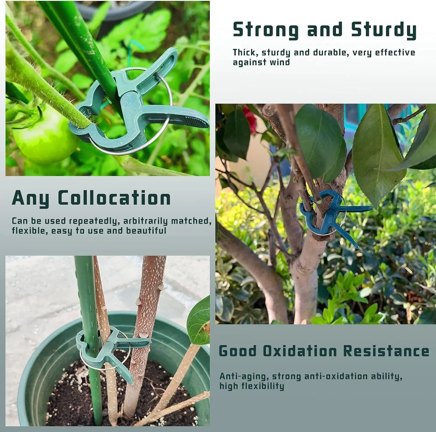 Plant Fixed Clips Reusable Garden Greenhouse Bracket for Fixed Plants Vine Flower Seedling Tomatoes Support Garden Supplies