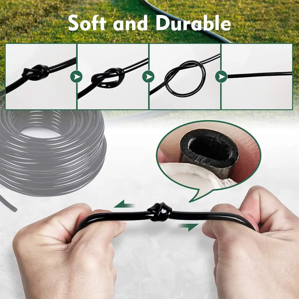 DIY Arbitrary Length 10M/20M/30M... Garden Hose 4/7mm Watering Irrigation System Supplies PVC Micro Drip Pipe Adjustable