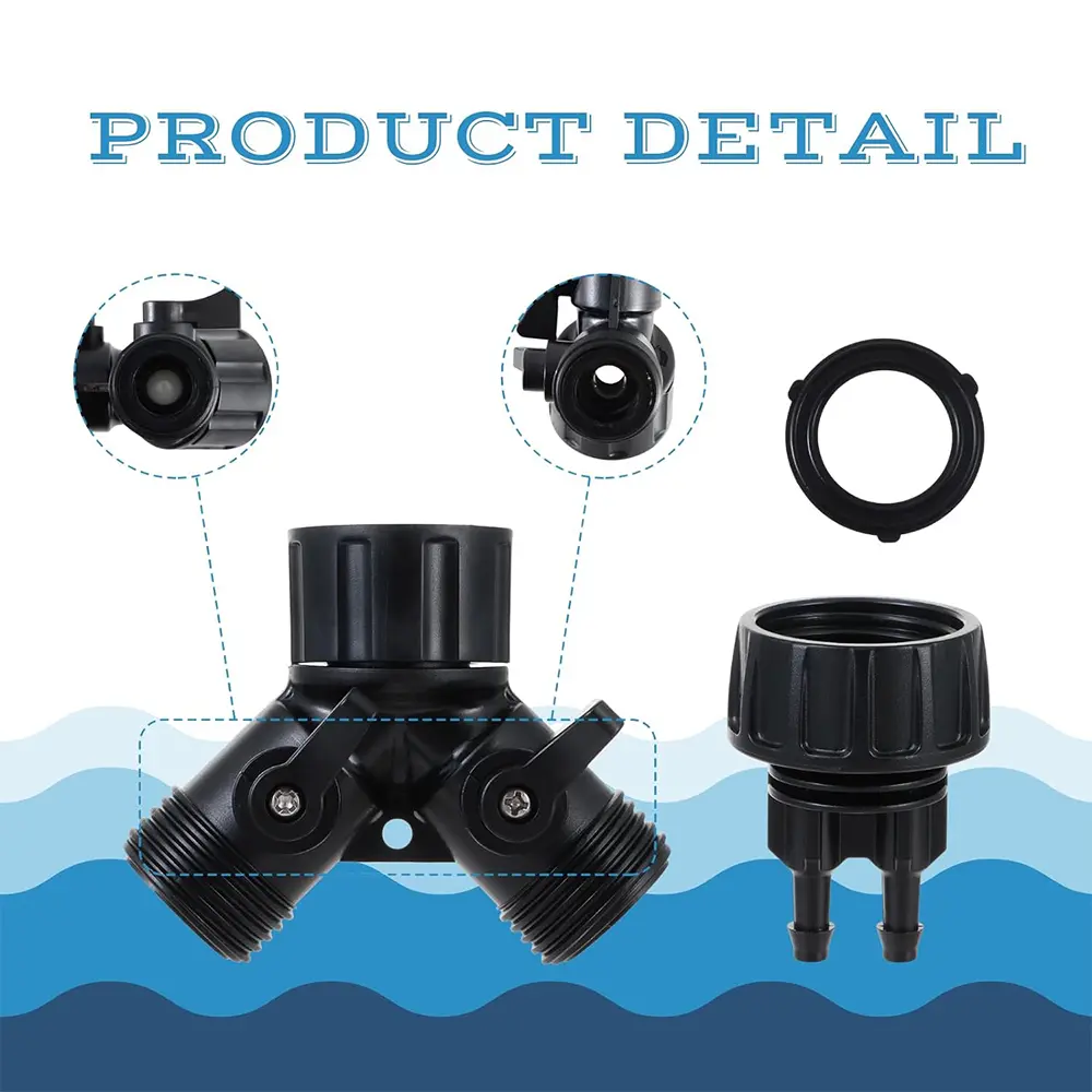 Drip Irrigation Tap Adapter 4-Way Splitter for Garden 1/4'' Hose Automatic Watering System Kit Bonsai Pot Plant Greenhouse