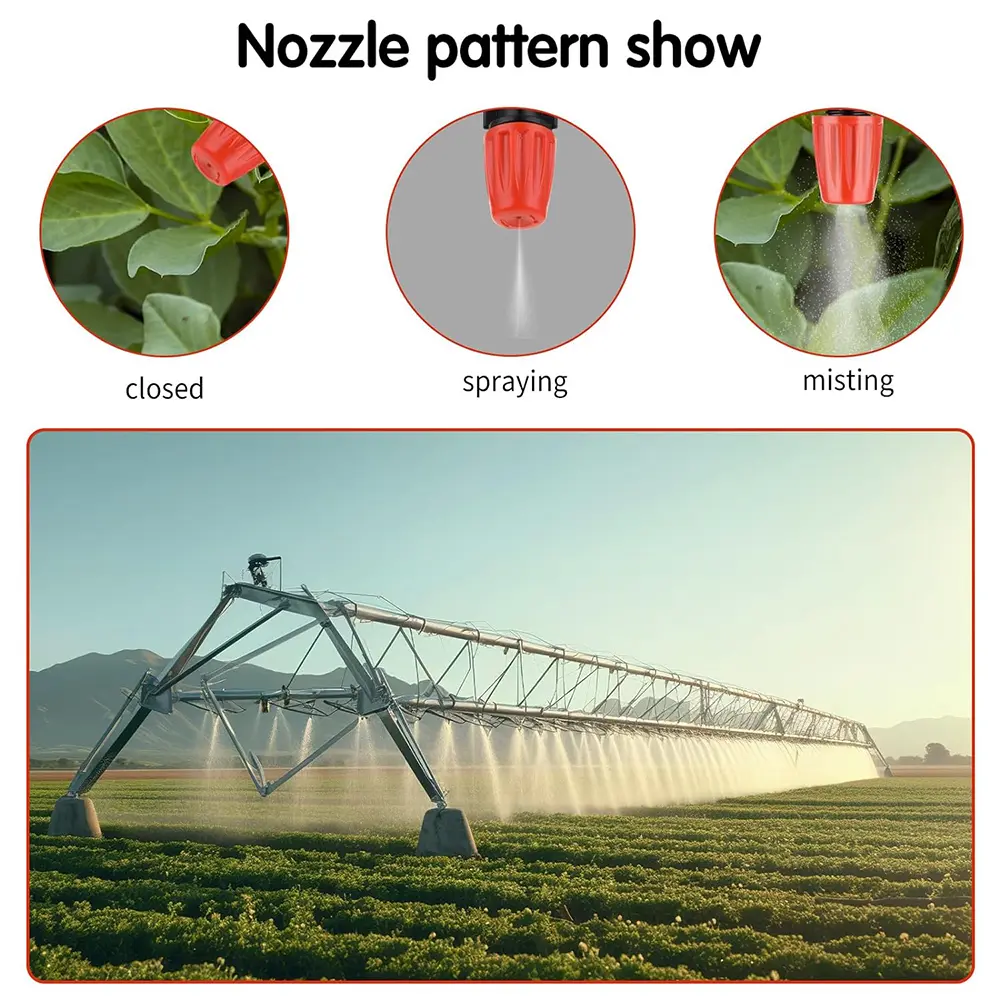 Fog Nozzles Irrigation Kit 5M-20M Garden Automatic Spray Misting Plant Watering System with 4/7 PE Hose and Connector