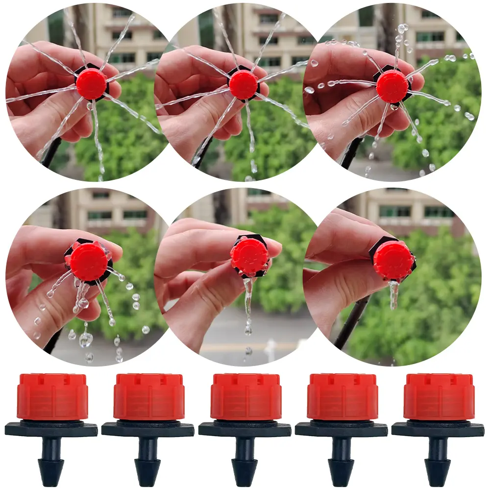 Adjustable 4/7mm Micro Nozzles 50Pcs For Flower Beds Vegetable Irrigation Dripper Emitter Watering Sprinkler Anti-Clogging