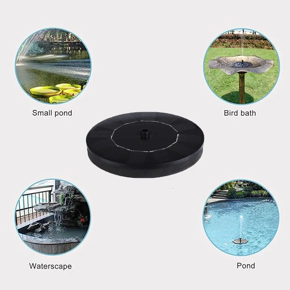1pc Solar Fountain Outdoor Pool Solar Fountain Pump Essential In Summer Suitable For Ponds Swimming Pools Gardens