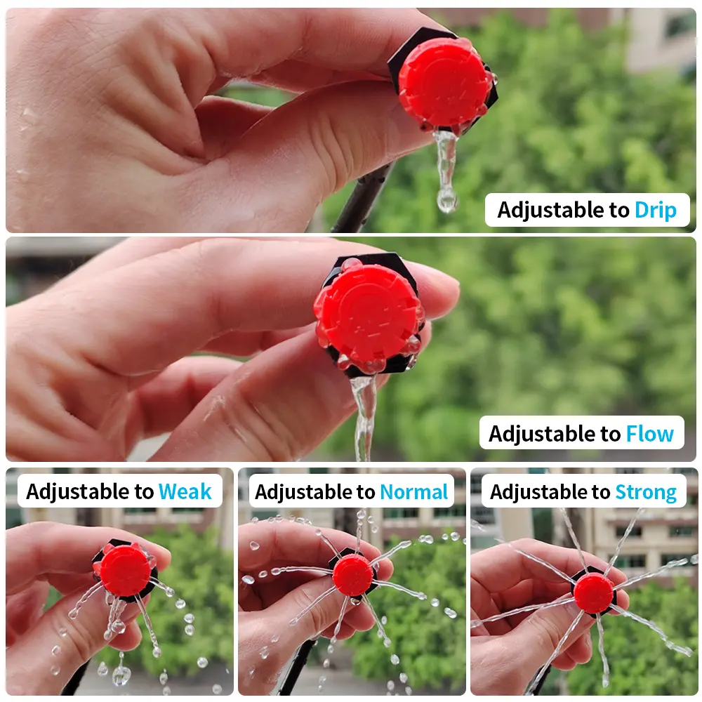 50-1000PCS 4/7mm Garden Irrigation Nozzle Adjustable Dripper Watering Sprinkler Emitter Micro Drip Balcony Yard Greenhouse Spray