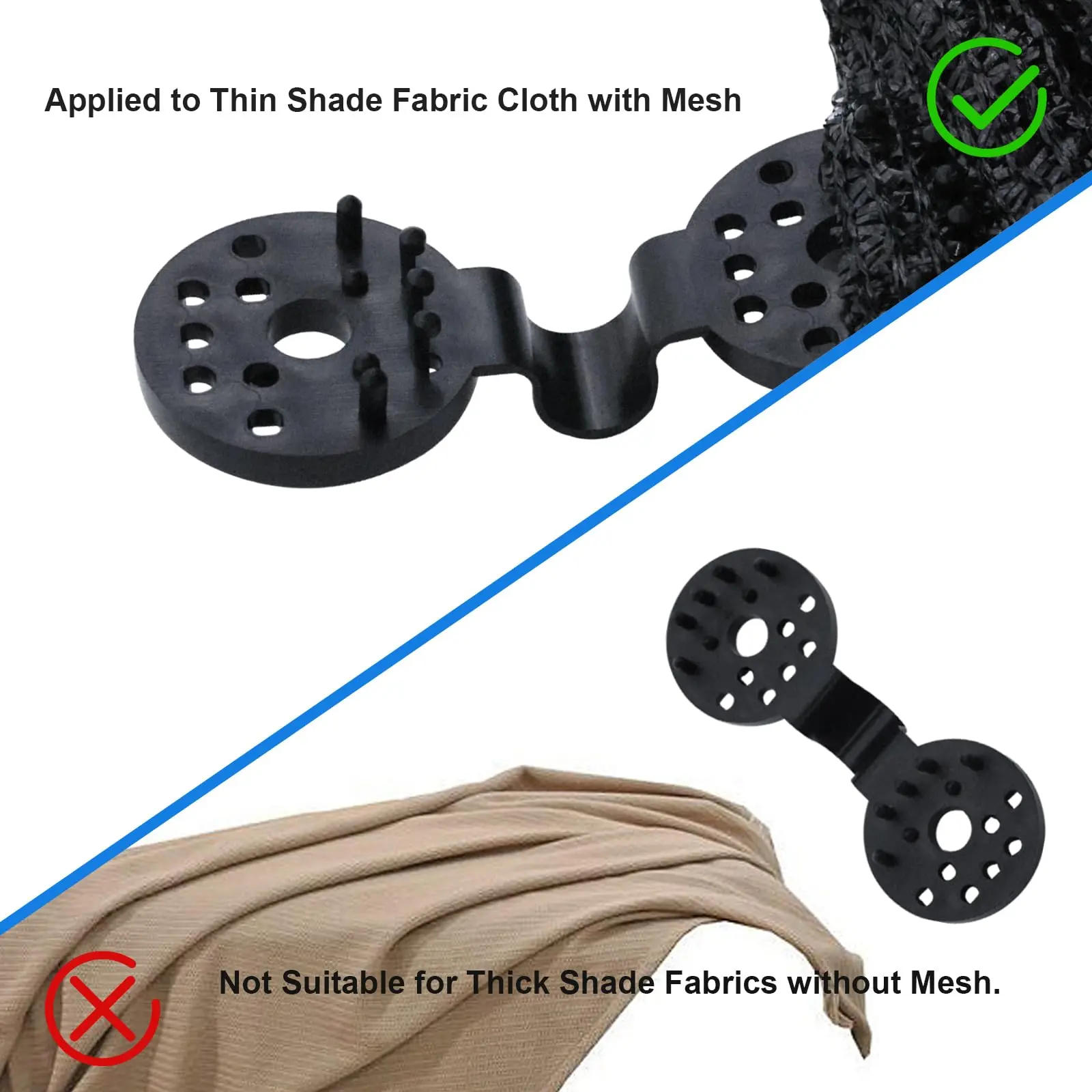 50Pcs Shade Cloth Clips Shade Fabric Clamps Grommets For Net Mesh Cover Sunblock Fabric In Garden Backyard Greenhouse Fixer