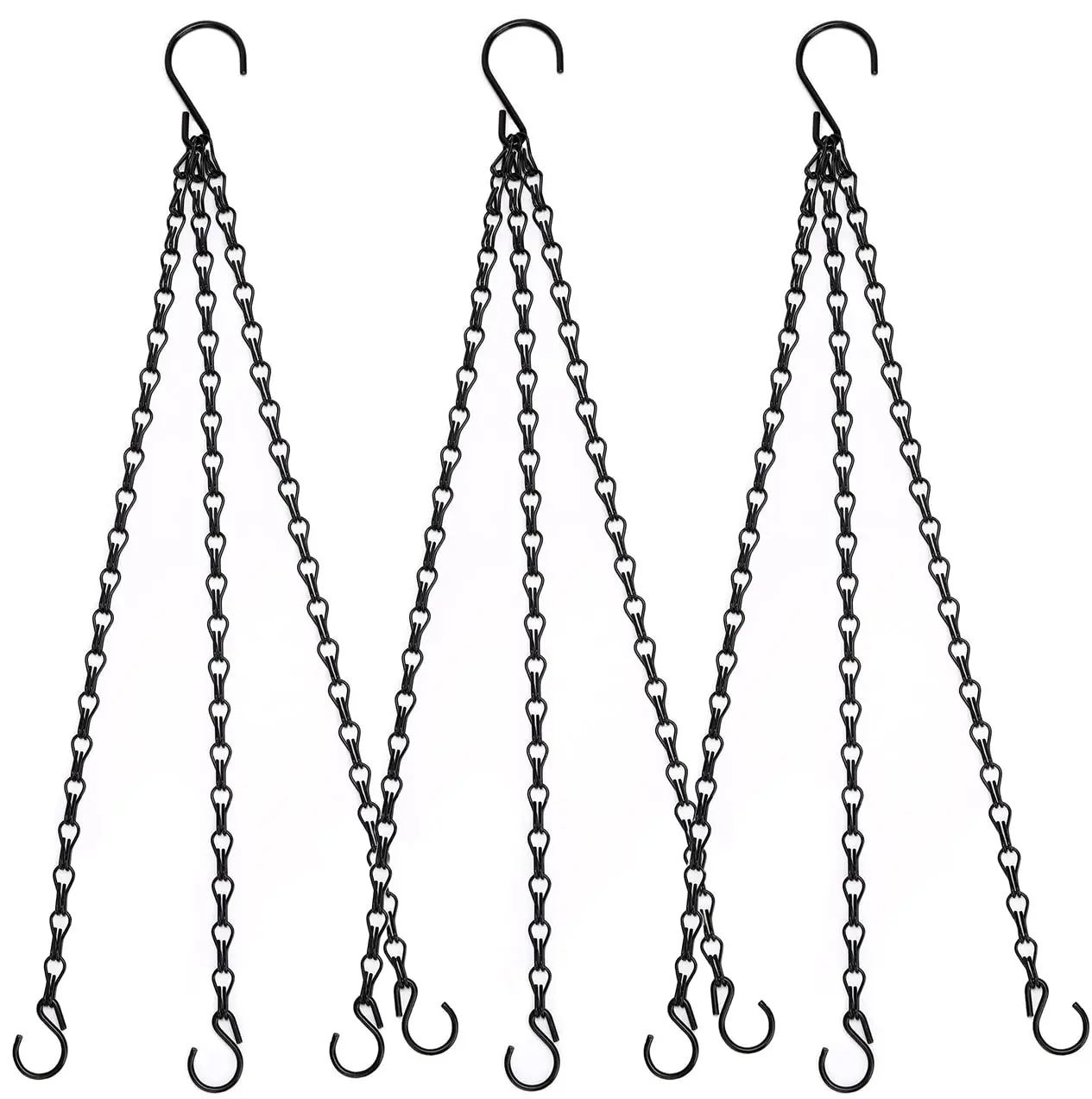 40cm Imitation Rattan Hanging Basket Flower Pot Chain With 3 Hooks Basin Hydroponic Plants Plant Grow Basin Home Garden Decor