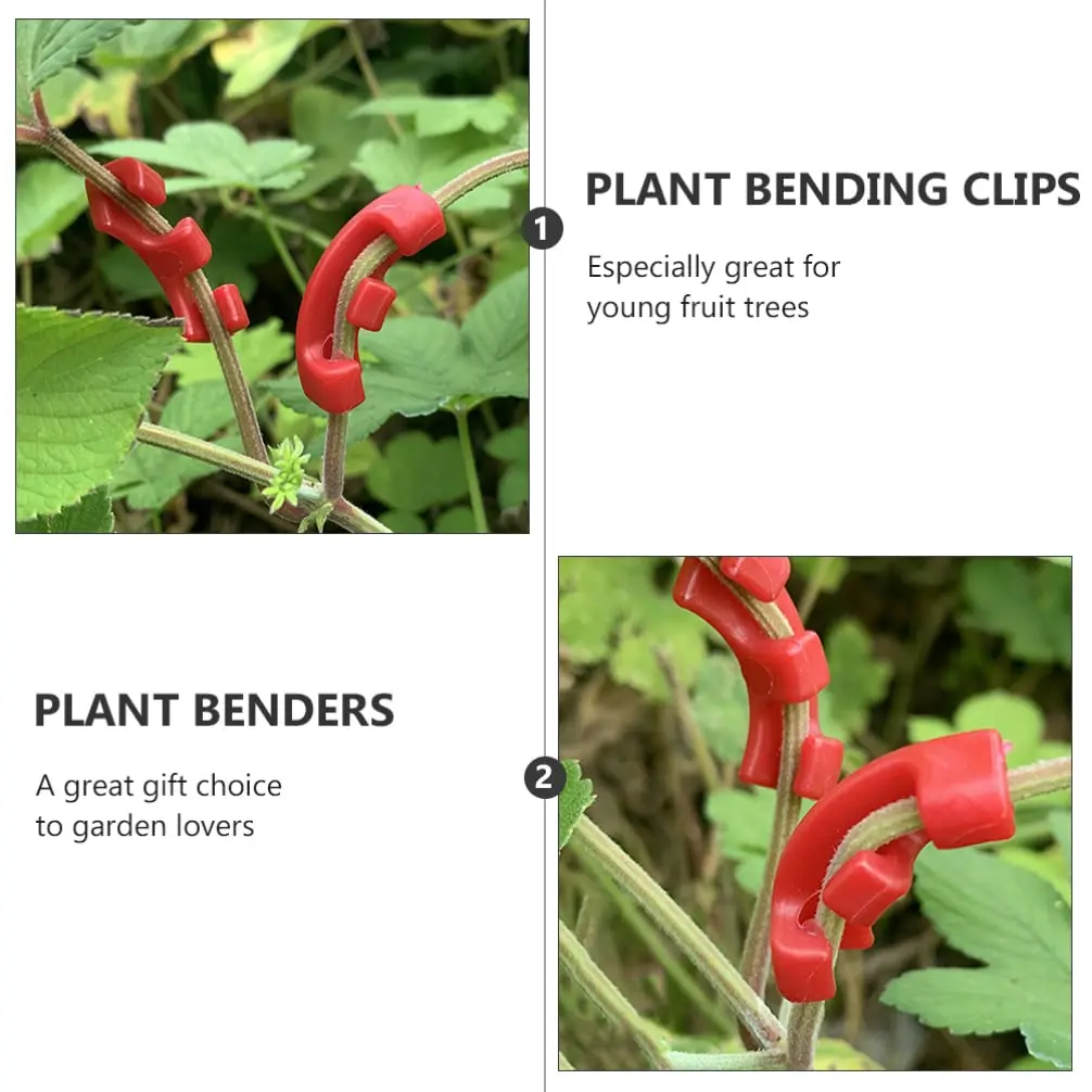 10-100pcs 90 Degree Plant Benders Trainer Growth Manipulation Tutors For Plants Clips Bending Twig Clamps Branche Accessories