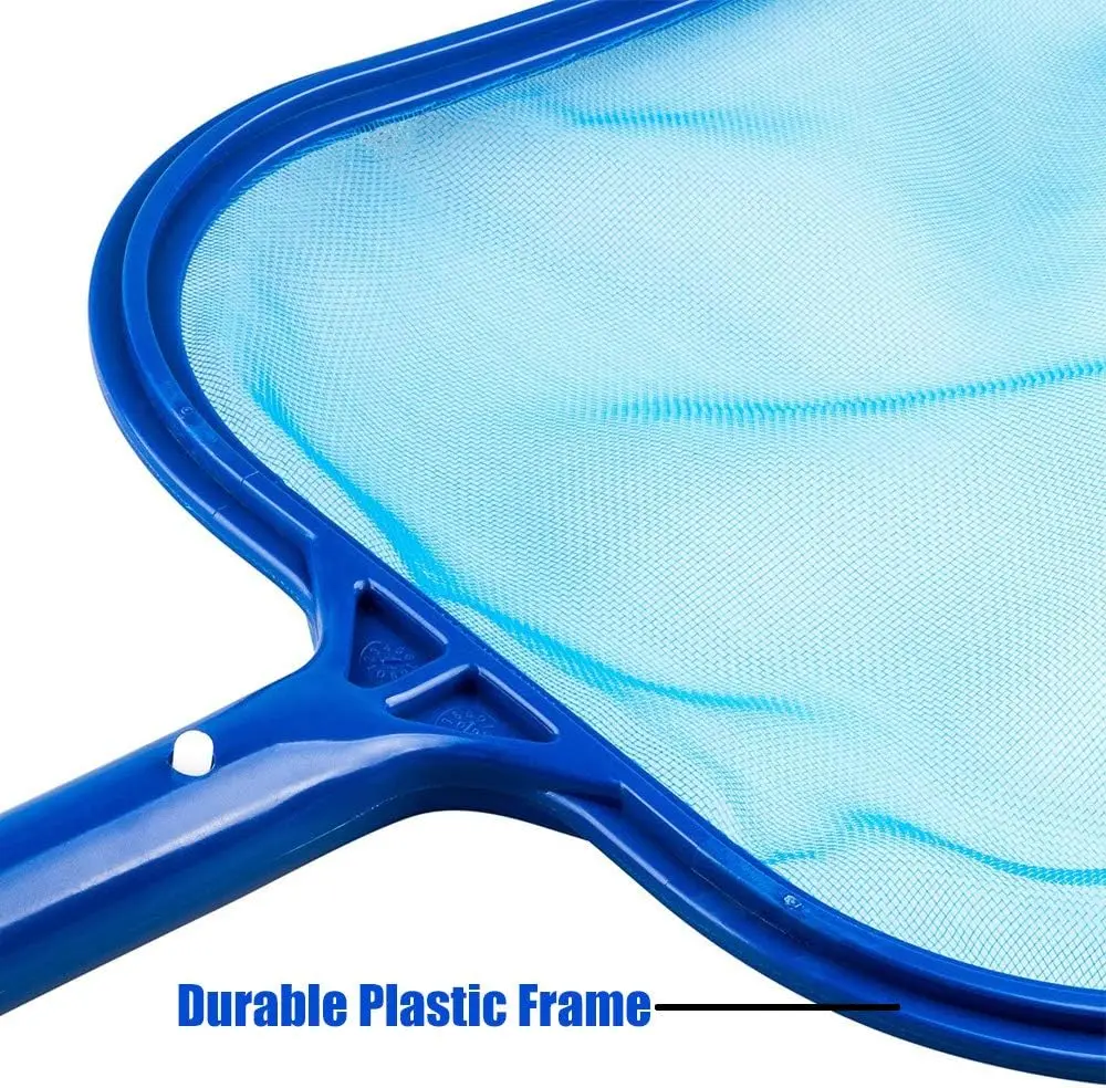 Tub Cleaner tool Professional Lightweight Mesh Frame Net Durable Blue Swimming Pool Spa Leaf Trash Net Skimmer Rake